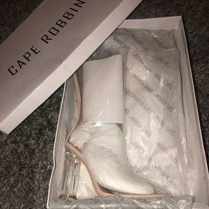 Transparent ankle boots